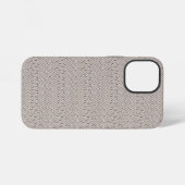 Elegantes cremefarbenes Faux-Diamant-Strickmuster iPhone Hülle (Rückseite (Horizontal))