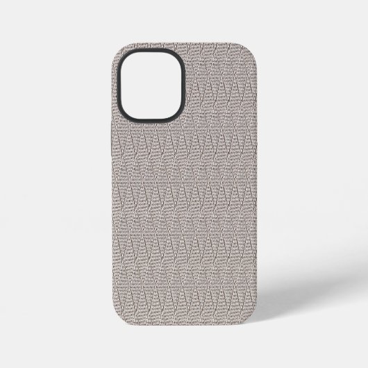 Elegantes cremefarbenes Faux-Diamant-Strickmuster iPhone Hülle (Rückseite)