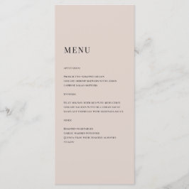 Elegantes, cremefarbenes Monogramm-Hochzeitmenü Menükarte