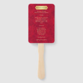 Elegantes Crimson Red Gold Luxury Royal-Programm Fächer (Rückseite)