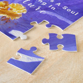 Elegantes Crocus Lila Foto Zitat Puzzle (Seite)