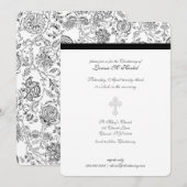 Elegantes Cross Christening Einladungen (Vorne/Hinten)