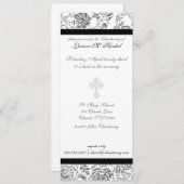 Elegantes Cross Christening Einladungen (Vorne/Hinten)