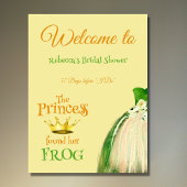 Elegantes Crown Princess Frog Brautparty Willkomme Poster