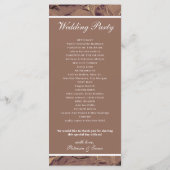 Elegantes Crumpled Brown Paper Wedding Flat Progra Programm (Rückseite)