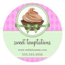 Elegantes Cupcake Mint Bäckerei Box Packung Siegel