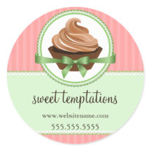 Elegantes Cupcake Mint Bäckerei Box Packung Siegel