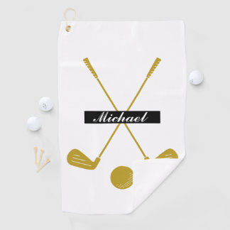Elegantes Cursive Script-Individuelle Name-Logo Golfhandtuch