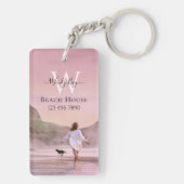 Elegantes Custom Beach House Schlüsselanhänger (Rückseite)