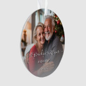 Elegantes Custom Foto Großeltern Weihnachten Ornament (Vorderseite)