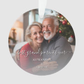 Elegantes Custom Foto Großeltern Weihnachten Ornament (Vorderseite)