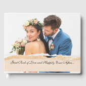 Elegantes Custom Foto Wedding Gästebuch (Vorderseite)