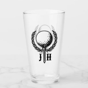 Elegantes Custom Golf Monogram Design Glas