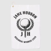 Elegantes Custom Golf Monogram Design Golfhandtuch (Vorderseite)