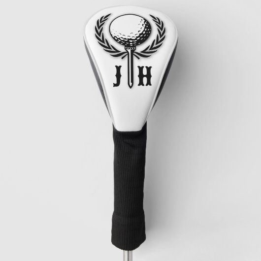 Elegantes Custom Golf Monogram Design Headcover (Vorderseite)