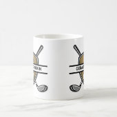 Elegantes Custom Golf Monogram Design Kaffeetasse (Mittel)