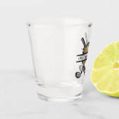 Elegantes Custom Golf Monogram Design Schnapsglas (Links)