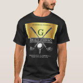 Elegantes Custom Golf Monogram Design T-Shirt (Vorderseite)