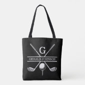 Elegantes Custom Golf Monogram Design Tasche (Rückseite)