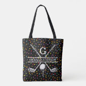 Elegantes Custom Golf Monogram Design Tasche (Rückseite)