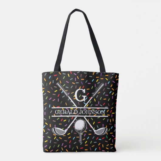Elegantes Custom Golf Monogram Design Tasche (Rückseite)