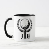 Elegantes Custom Golf Monogram Design Tasse (Links)