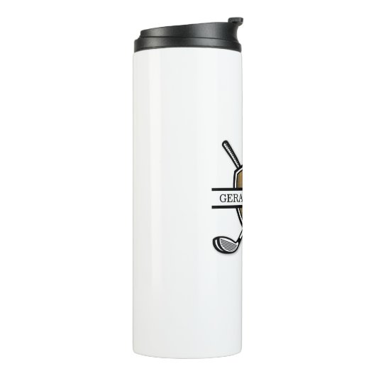 Elegantes Custom Golf Monogram Design Thermosbecher (Nach links gedreht)