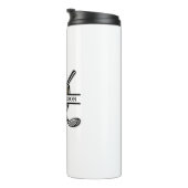 Elegantes Custom Golf Monogram Design Thermosbecher (Nach rechts gedreht)