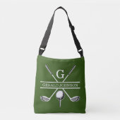 Elegantes Custom Golf Monogram Design Tragetaschen Mit Langen Trägern (Vorderseite)