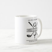 Elegantes Custom Golf Monogram Kaffeetasse (VorderseiteRechts)