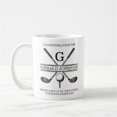 Elegantes Custom Golf Monogram Kaffeetasse (Links)