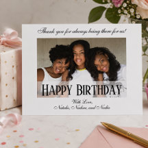 Elegantes Custom Happy Birthday Foto