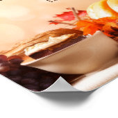 Elegantes Custom Happy Thanksgiving Dinner Party Poster (Ecke)