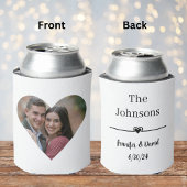 Elegantes Custom Heart Foto Wedding Dosenkühler