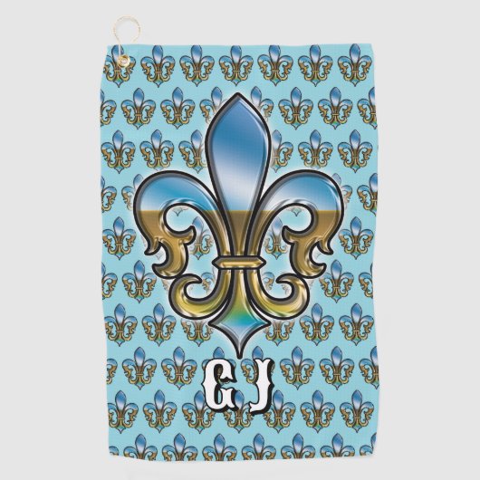 Elegantes Custom Lilie Golf Design Golfhandtuch (Vorderseite)