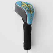 Elegantes Custom Lilie Golf Design Headcover (angewinkelt)