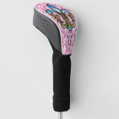 Elegantes Custom Lilie Golf Design Headcover (angewinkelt)