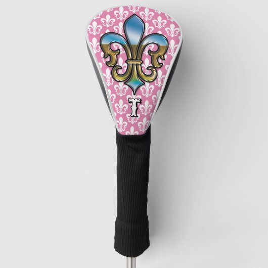 Elegantes Custom Lilie Golf Design Headcover (Vorderseite)