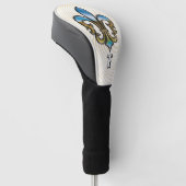 Elegantes Custom Lilie Golf Design Headcover (angewinkelt)