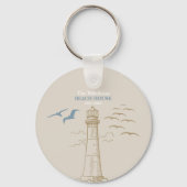 Elegantes Custom Nautical Beach House Schlüsselanhänger (Rückseite)