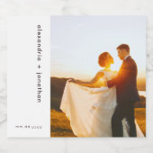 Elegantes Custom Sparkling Foto Schaumweinetikett (Einzelnes Label)