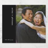 Elegantes Custom Sparkling Foto Schaumweinetikett (Einzelnes Label)