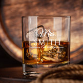 Elegantes Custom Wedding Name Whiskey Glass Whiskyglas