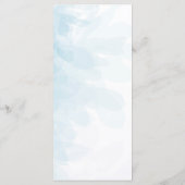 Elegantes Cyan Blue Watercolor Wedding Menu Menükarte (Rückseite)
