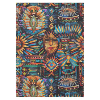 Elegantes Cyan "Pre-Columbian Tapestry" Tablecloth Tischdecke