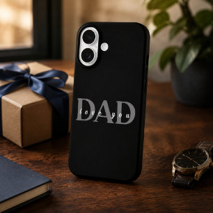 Elegantes DAD Love You schwarzes iPhone 16 Case