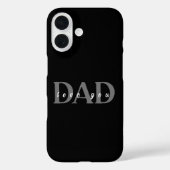 Elegantes DAD Love You schwarzes iPhone 16 Case (Rückseite)