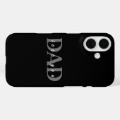 Elegantes DAD Love You schwarzes iPhone 16 Case (Rückseite (Horizontal))