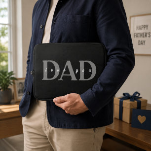 Elegantes DAD Love You schwarzes Laptop Case