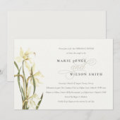 Elegantes Daffodil Probe Dinner Einladung (Vorne/Hinten)